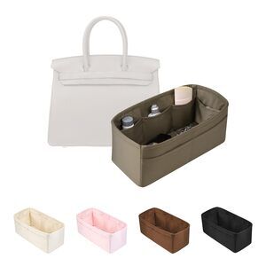 2327 Purse Organizer Insert for Birkin 30, Satin Bag Insert Compatible